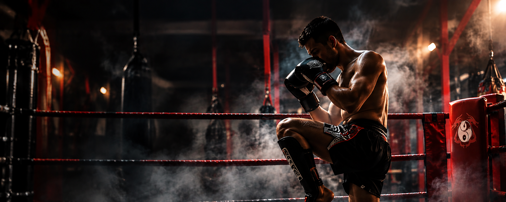 Boxeur à l'entraînement sur le ring